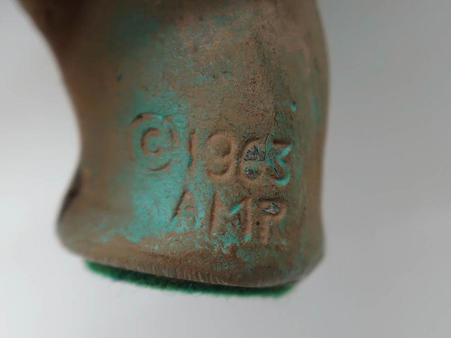 イギリス　BMP(大英博物館?)　カバ　存在感のある置物3点セット(青いカバ、エジプト、動物、アニマル、オブジェ、ディスプレイ)(R-081871)