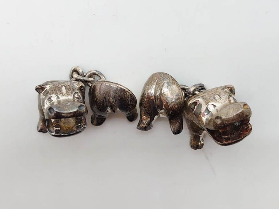 Hudson(ハドソン)　錫　925　アクセサリー　色々なデザインが楽しめるカバ小物29点セット(動物、アニマル、ピューター、ピアス、カフス、ネックレス、ブローチ、コルク栓、キーホルダー、置物、オブジェ、ディスプレイ)(R-081874)