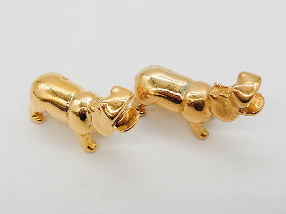 Hudson(ハドソン)　錫　925　アクセサリー　色々なデザインが楽しめるカバ小物29点セット(動物、アニマル、ピューター、ピアス、カフス、ネックレス、ブローチ、コルク栓、キーホルダー、置物、オブジェ、ディスプレイ)(R-081874)