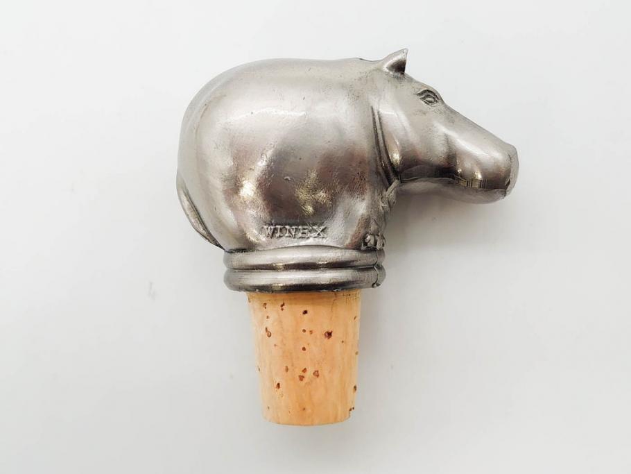 Hudson(ハドソン)　錫　925　アクセサリー　色々なデザインが楽しめるカバ小物29点セット(動物、アニマル、ピューター、ピアス、カフス、ネックレス、ブローチ、コルク栓、キーホルダー、置物、オブジェ、ディスプレイ)(R-081874)