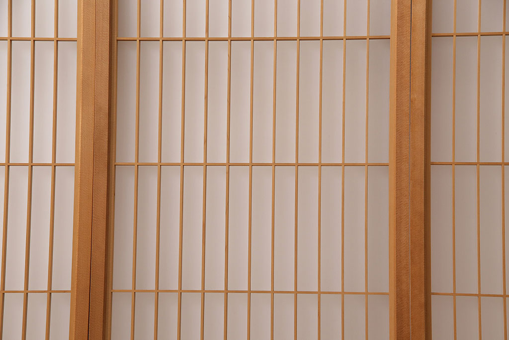アンティーク建具　片面ガラス　和モダンな雰囲気づくりにおすすめの組子入り書院戸4枚セット(窓、引き戸、ガラス戸)(R-048850)