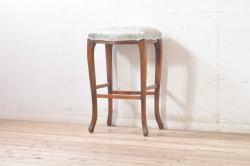 中古　美品　城所右文次デザイン　三越伊勢丹プロパティ・デザイン　Bamboo Chair　滑らかな曲線のデザインが目を惹くバンブーチェアと特注のオットマンのセット(アームチェア、安楽椅子、ディスプレイ、フットスツール)(チェア定価約54万円)(オットマン定価約30万円)(R-081257)