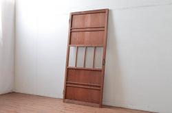 アンティーク建具　どこか懐かしさを感じる扉1枚(ドア、木製扉、ガラス扉)(R-081020)