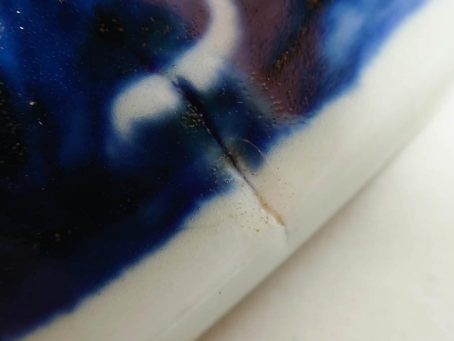 江戸～明治期　古伊万里　錦地　色絵　高さ 約57cm　華麗な色付が美しい花瓶(松、菊、花鳥、鳳凰、人物、風景、獅子、花生、花入、花器、金彩、二尺、共箱付)(R-081878)