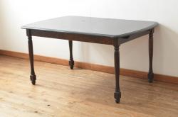 イギリスアンティーク　最高級　真鍮象嵌入り　マホガニー材　ホームパーティーにもおすすめ! 特大エクステンションテーブル(ダイニングテーブル)(R-057651)