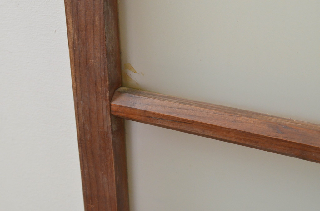 アンティーク建具　レトロな空間作りにおすすめなガラス窓2枚セット(引き戸、ガラス戸)(R-067801)