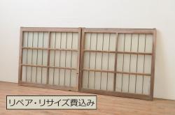 アンティーク建具　栗材枠の木味が魅力的などこか懐かしい雰囲気漂うドア1枚(木製扉)(R-069073)
