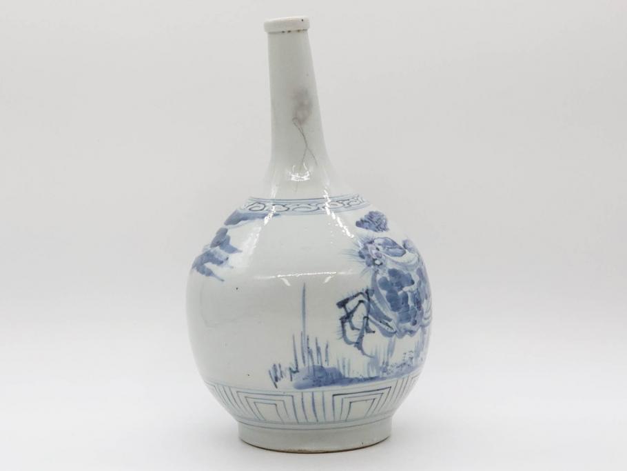 古伊万里 染付 花瓶 花器 花入 徳利 酒器 置物 壺 壷 花模様