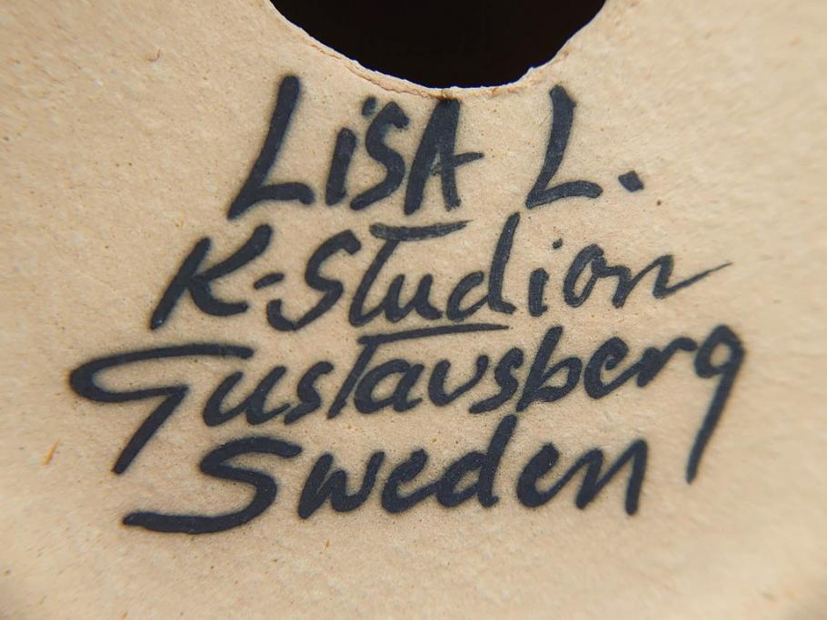 北欧雑貨　リサ・ラーソン　Lisa Larson　ミア(Mia)　キャット　猫　ねこ　ネコ　見上げる表情と丸いフォルムが愛らしいオブジェ(置物、陶器、ホワイト、グレー)(R-075645)