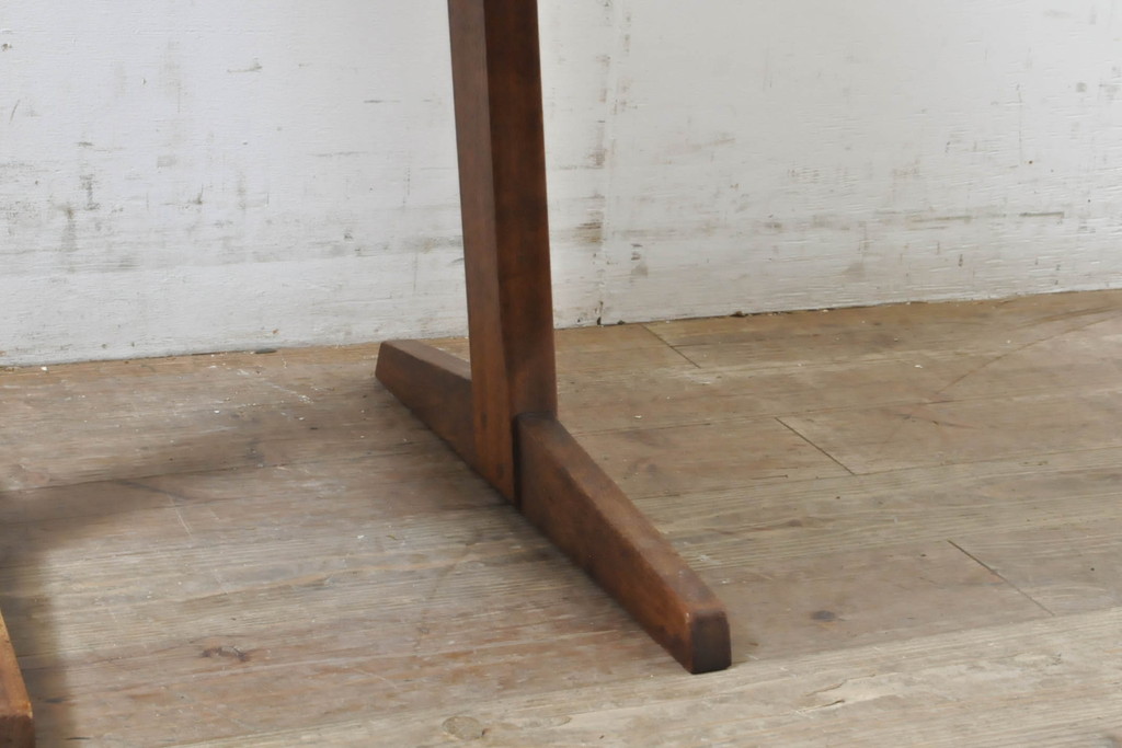 和製ビンテージ　ジョージナカシマ　希少!!　契りあり　小田急ハルク購入　桜製作所　コノイドチェア(CONOID CHAIR)　CN101　スタイリッシュな佇まいのサイドチェア(ジョージ・ナカシマ、板座チェア、ダイニングチェア、椅子、イス、アレー型、鼓、千切り止め)(R-068140)