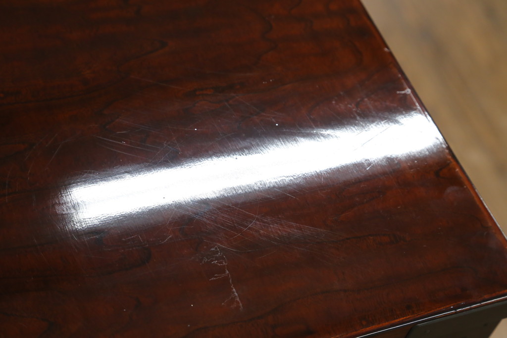 中古　美品!!　岩谷堂箪笥　別注　華塗り(木地呂塗り)　立派な手打ち金具が和の雰囲気を高める和箪笥(収納箪笥、衣装箪笥、引き出し、サイドチェスト)(定価約160万円)(R-075194)