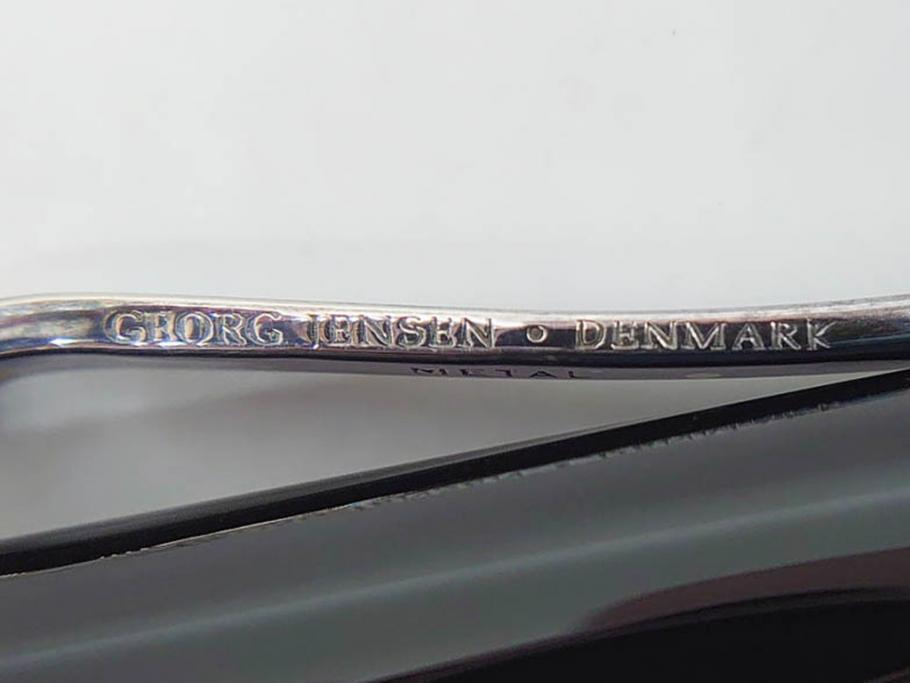 デンマーク　GEORG JENSEN(ジョージ・ジェンセン)　M18K(18金)　925S　万年筆(METAL、DENMARK、シルバー、SILVER、筆記具、文具、箱付き)(R-075649)