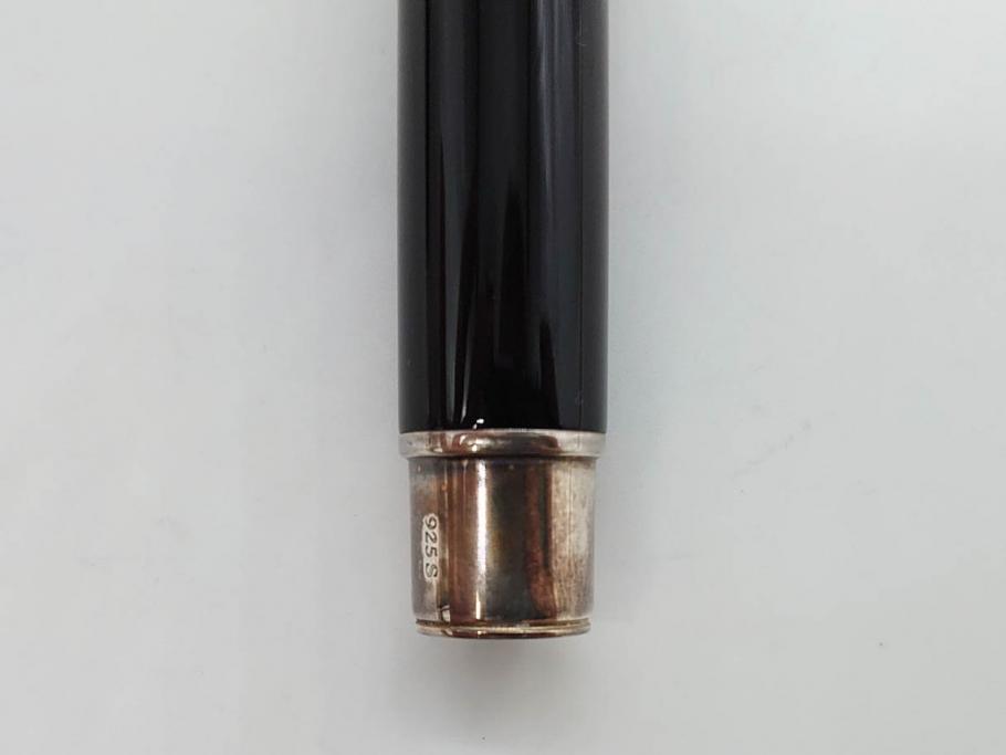 デンマーク　GEORG JENSEN(ジョージ・ジェンセン)　M18K(18金)　925S　万年筆(METAL、DENMARK、シルバー、SILVER、筆記具、文具、箱付き)(R-075649)