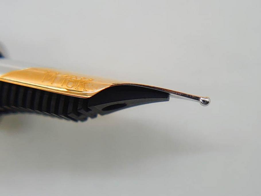 デンマーク　GEORG JENSEN(ジョージ・ジェンセン)　M18K(18金)　925S　万年筆(METAL、DENMARK、シルバー、SILVER、筆記具、文具、箱付き)(R-075649)