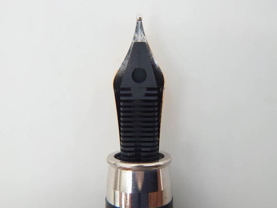 デンマーク　GEORG JENSEN(ジョージ・ジェンセン)　M18K(18金)　925S　万年筆(METAL、DENMARK、シルバー、SILVER、筆記具、文具、箱付き)(R-075649)