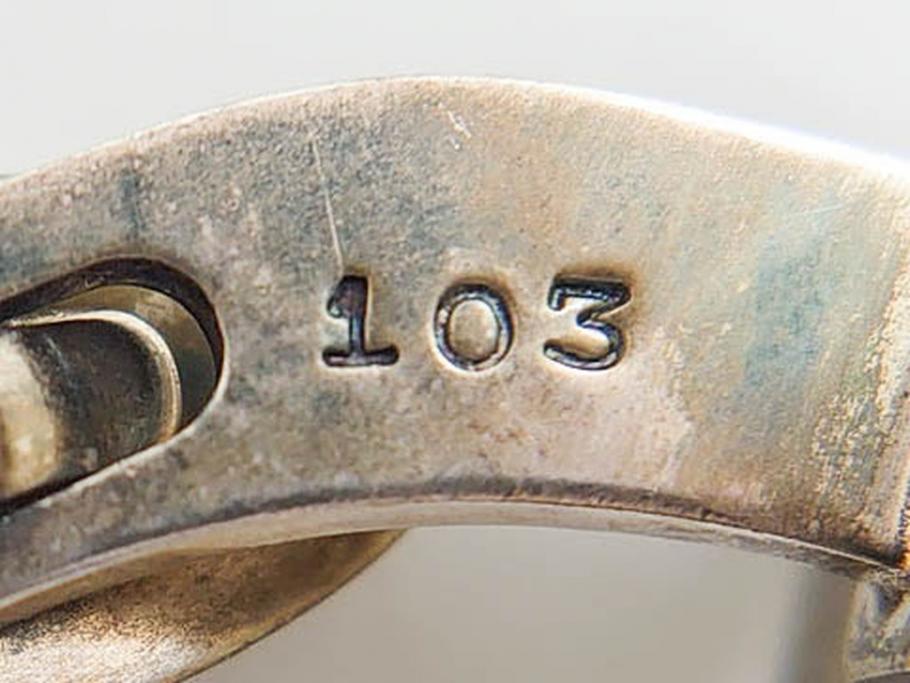 デンマーク　GEORG JENSEN(ジョージ・ジェンセン)　925 SILVER　ネクタイピン1点&カフス4点セット(カフリンクス、カフスボタン、アクセサリー、DENMARK、シルバー、ケース付き、76A、103、95、92、80)(R-075657)