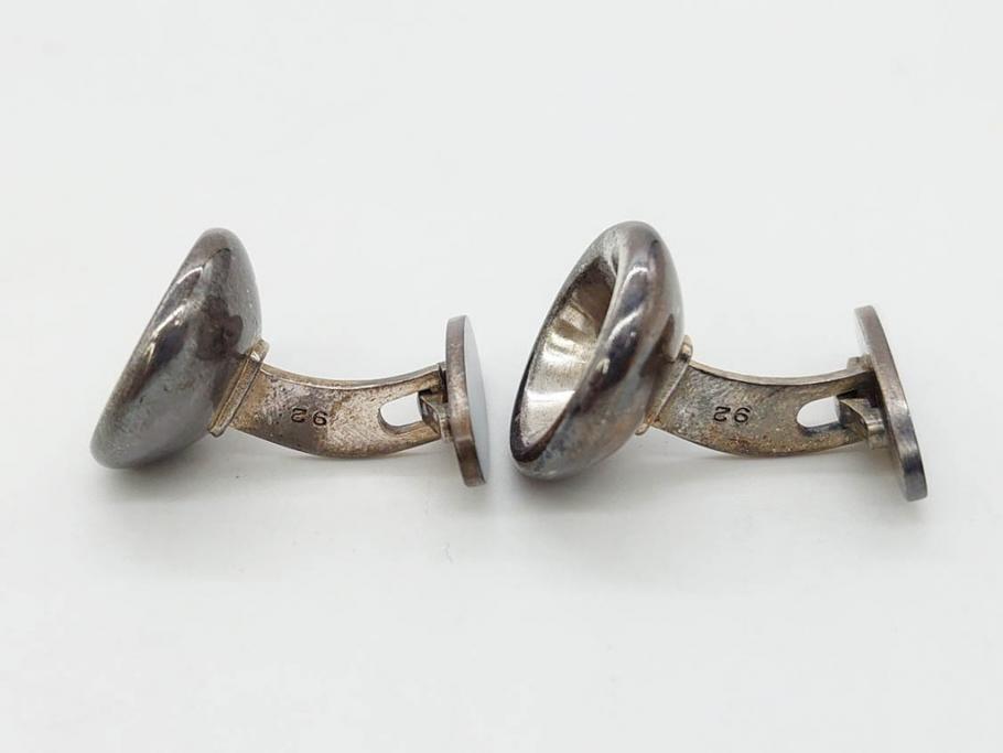 デンマーク　GEORG JENSEN(ジョージ・ジェンセン)　925 SILVER　ネクタイピン1点&カフス4点セット(カフリンクス、カフスボタン、アクセサリー、DENMARK、シルバー、ケース付き、76A、103、95、92、80)(R-075657)
