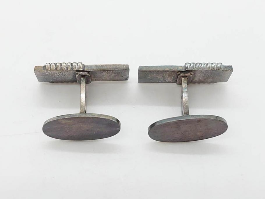 デンマーク　GEORG JENSEN(ジョージ・ジェンセン)　925 SILVER　ネクタイピン1点&カフス4点セット(カフリンクス、カフスボタン、アクセサリー、DENMARK、シルバー、ケース付き、76A、103、95、92、80)(R-075657)