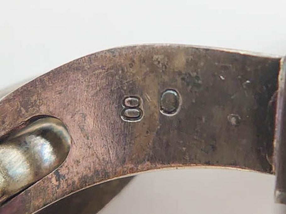 デンマーク　GEORG JENSEN(ジョージ・ジェンセン)　925 SILVER　ネクタイピン1点&カフス4点セット(カフリンクス、カフスボタン、アクセサリー、DENMARK、シルバー、ケース付き、76A、103、95、92、80)(R-075657)