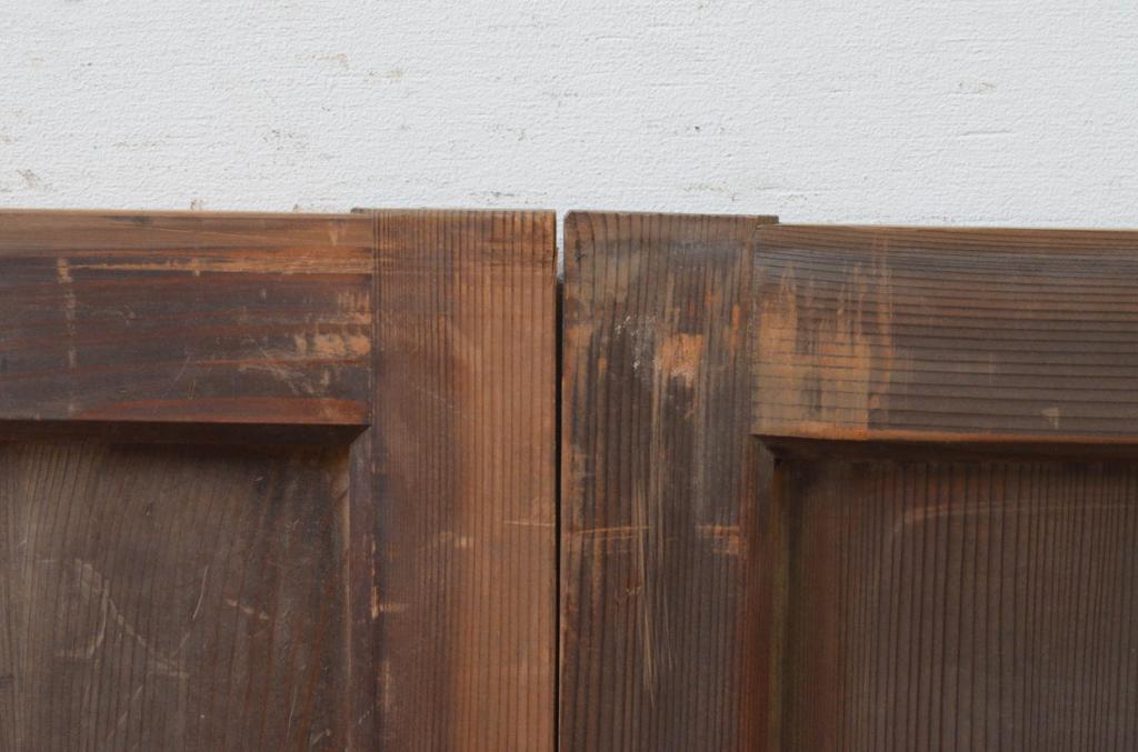 アンティーク建具　杉材　落ち着いた雰囲気が漂う板戸窓2枚セット(引き戸)(R-067963)
