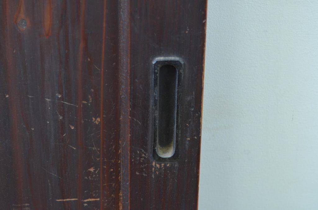 アンティーク建具　杉材　落ち着いた雰囲気が漂う板戸窓2枚セット(引き戸)(R-067977)
