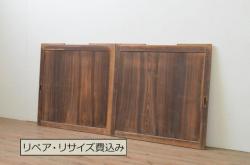 アンティーク建具　レトロな味わいが魅力のガラス戸1枚(引き戸、建具)(R-059116)