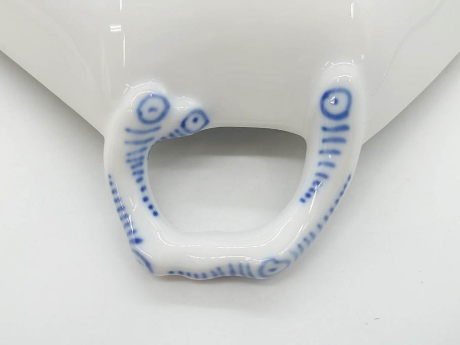 デンマーク　ROYAL COPENHAGEN(ロイヤルコペンハーゲン)　ブルーフルーテッド　ハーフレース　プレイン　リーフディッシュ・オープンシュガー・ボウル・絵皿(小皿)　まとめて10点セット(プレート、変形皿、洋食器)(R-075659)
