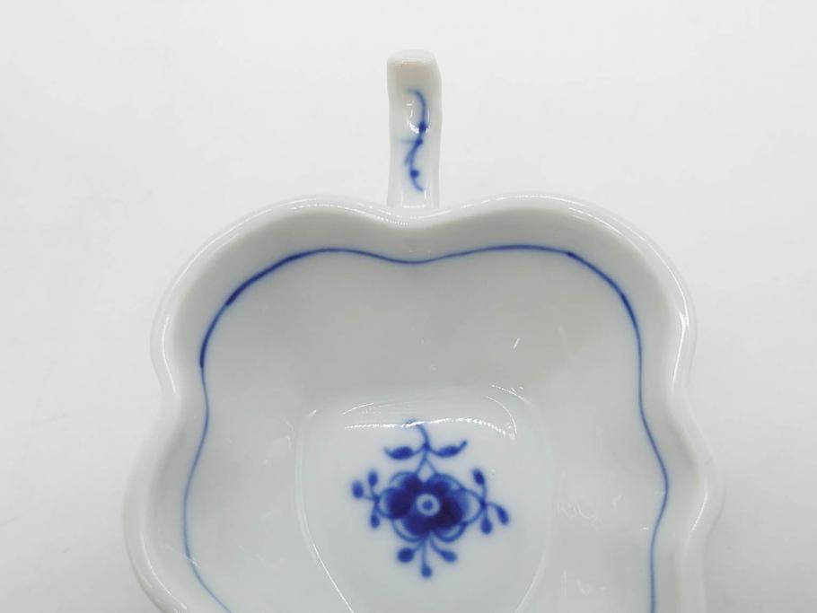 デンマーク　ROYAL COPENHAGEN(ロイヤルコペンハーゲン)　ブルーフルーテッド　ハーフレース　プレイン　リーフディッシュ・オープンシュガー・ボウル・絵皿(小皿)　まとめて10点セット(プレート、変形皿、洋食器)(R-075659)