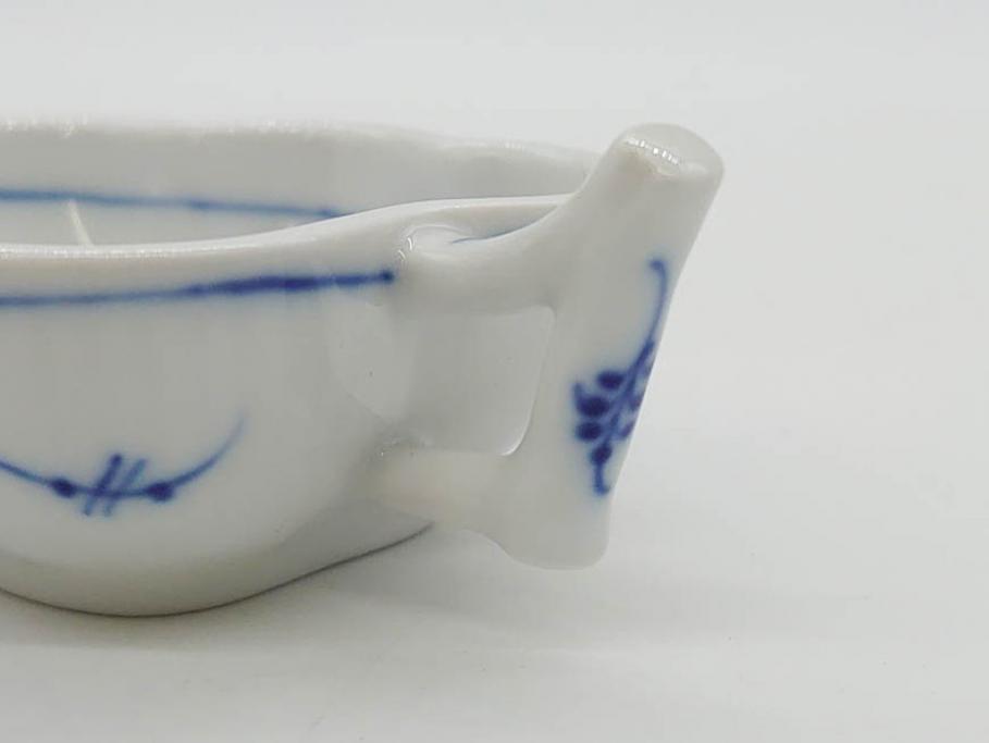 デンマーク　ROYAL COPENHAGEN(ロイヤルコペンハーゲン)　ブルーフルーテッド　ハーフレース　プレイン　リーフディッシュ・オープンシュガー・ボウル・絵皿(小皿)　まとめて10点セット(プレート、変形皿、洋食器)(R-075659)