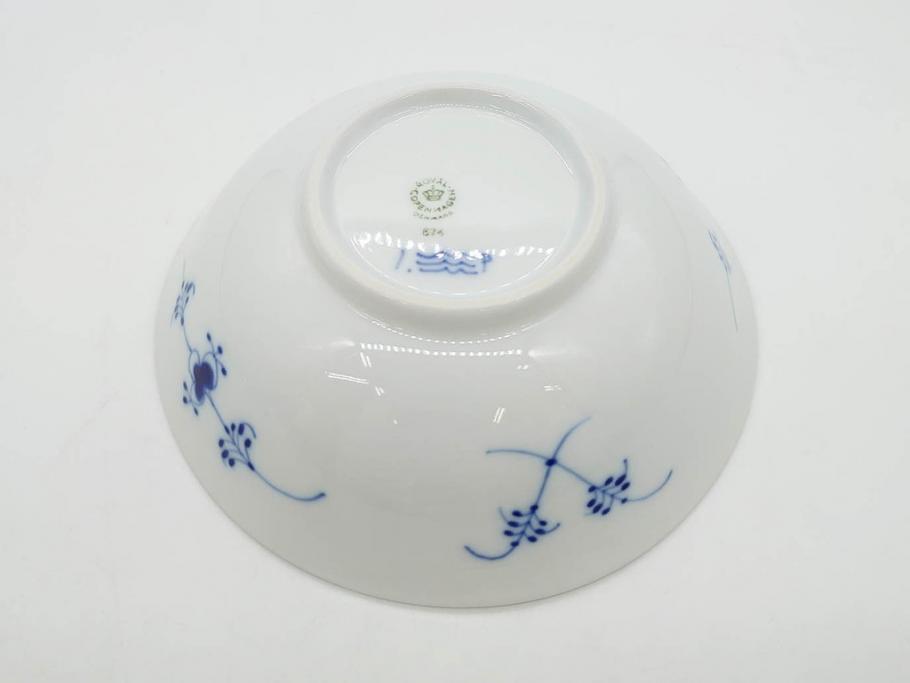 デンマーク　ROYAL COPENHAGEN(ロイヤルコペンハーゲン)　ブルーフルーテッド　ハーフレース　プレイン　リーフディッシュ・オープンシュガー・ボウル・絵皿(小皿)　まとめて10点セット(プレート、変形皿、洋食器)(R-075659)