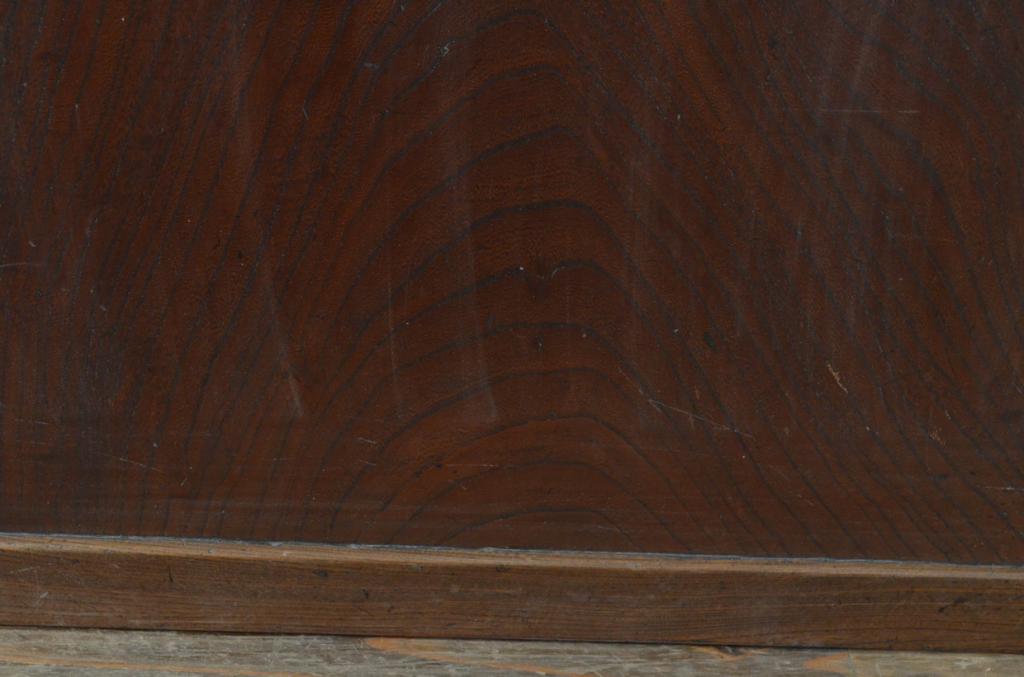 アンティーク建具　総欅(ケヤキ)材　落ち着いた和の空間を演出する板戸窓4枚セット(引き戸)(R-067986)
