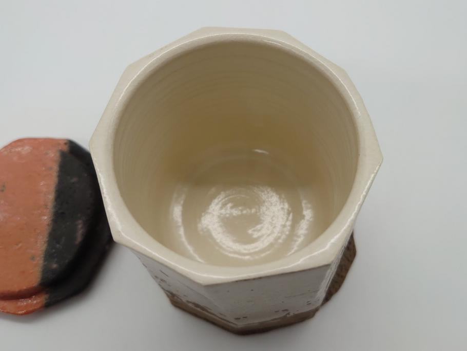 あなたにおすすめの商品 中村梅山 中村康平 砥部焼 梅山窯 希少作 2.5寸角茶器(共箱 変形 砥部