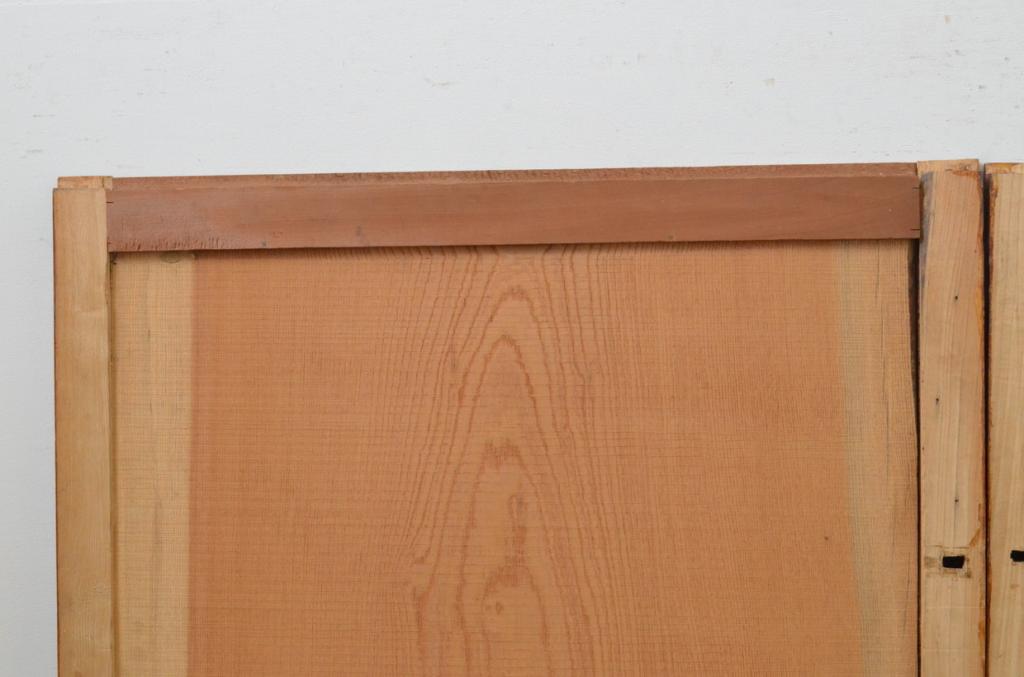アンティーク建具　和の趣を感じられる板戸窓2枚セット(引き戸)(R-067997)