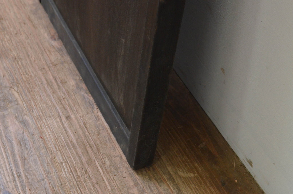 アンティーク建具　落ち着いた和の空間づくりにおすすめ!マス目(升目)の格子窓1枚(きつね格子、狐格子、格子戸、板戸、引き戸)(R-068035)