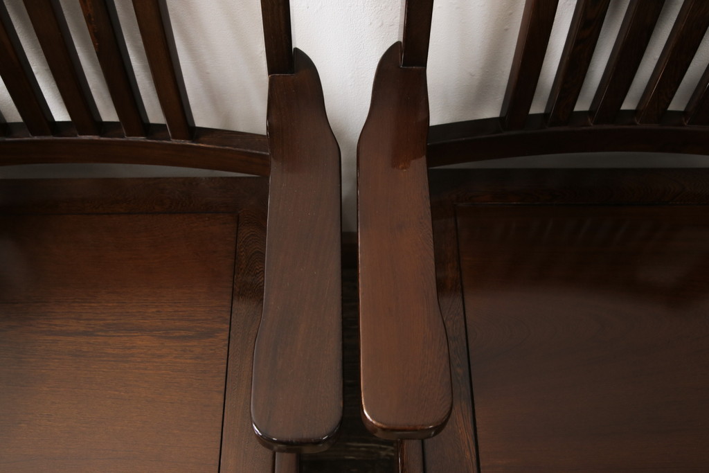 中古　鉄刀木(タガヤサン)　収納力も抜群!上質な和の空間におすすめの囲炉裏テーブルセット(火鉢、4人掛けダイニングテーブル)(R-054644)