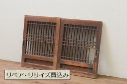 中古　シンプルながらも上品な佇まいが魅力的な数寄屋の欄間1枚(明かり取り、明り取り)(R-064275)