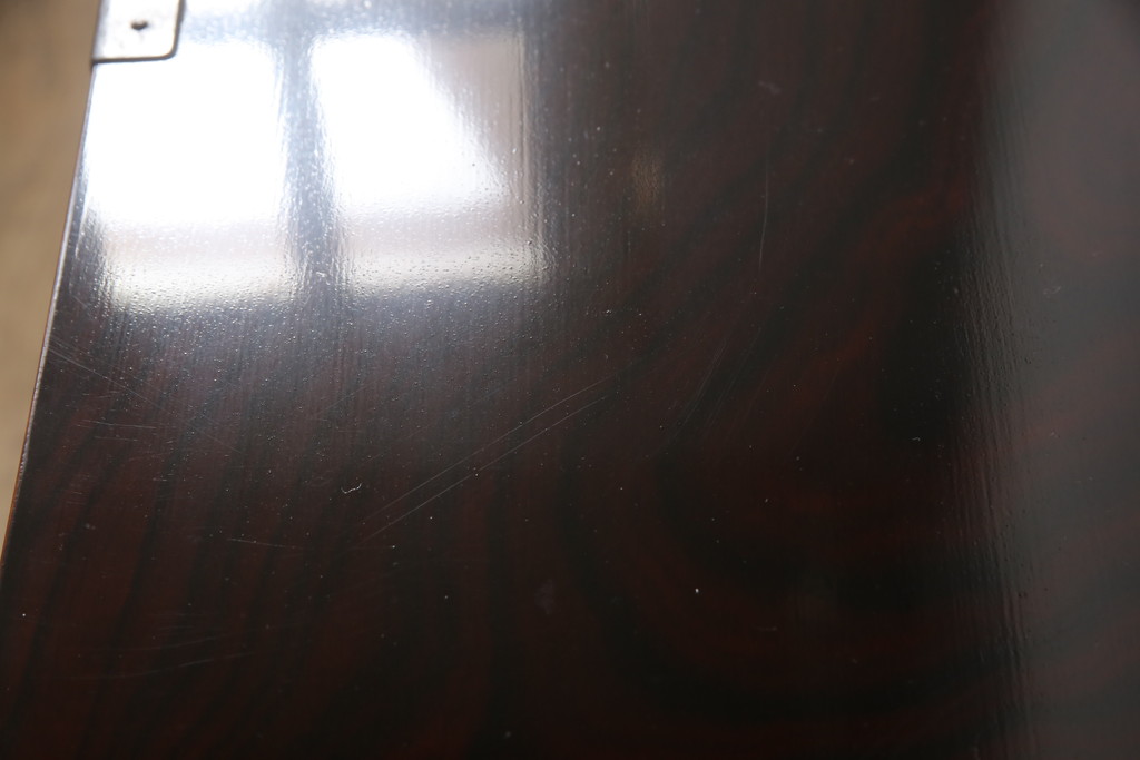 ヴィンテージ家具　熊野洞　木地呂塗り　力強い手打ち金具が魅力の仙台箪笥(定価約100万円)(R-065708)