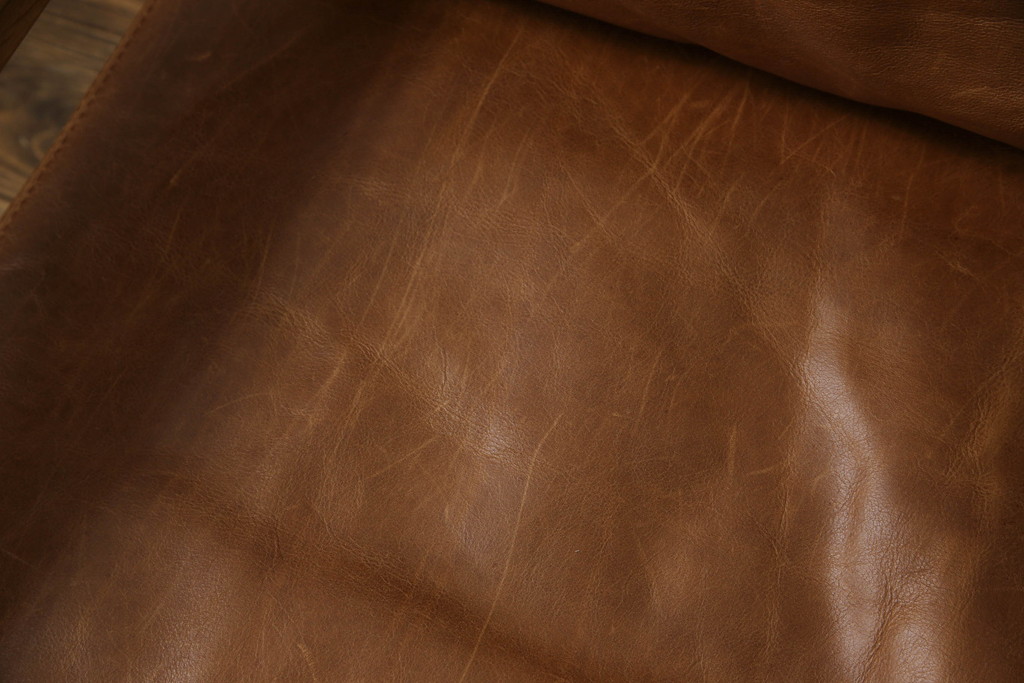 中古　IDEE(イデー)　DIMANCHE SOFA(C3)Leather(ディモンシュソファ)　本革(フルグレインレザー)　使い込まれた味わいが魅力的な2.5人掛けソファ(3人掛けソファ、2人掛けソファ)(定価約35万円)(R-064864)