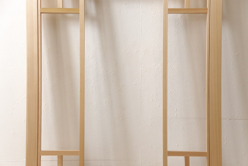 ラフジュ工房オリジナル　杉材　大正ロマン　こだわりの空間づくりにおすすめなガラス戸1枚(色ガラスもお入れできます)(引き戸、建具)(R-057398)