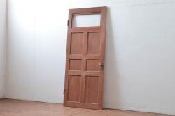アンティーク建具　古い木味の素朴さが魅力のドア1枚(扉、木製扉、建具)(R-080633)