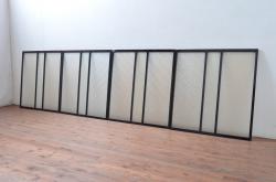 アンティーク建具　和モダンなお部屋に取り入れたいダイヤガラス窓4枚セット(ガラス戸、引き戸、建具)(R-080609)