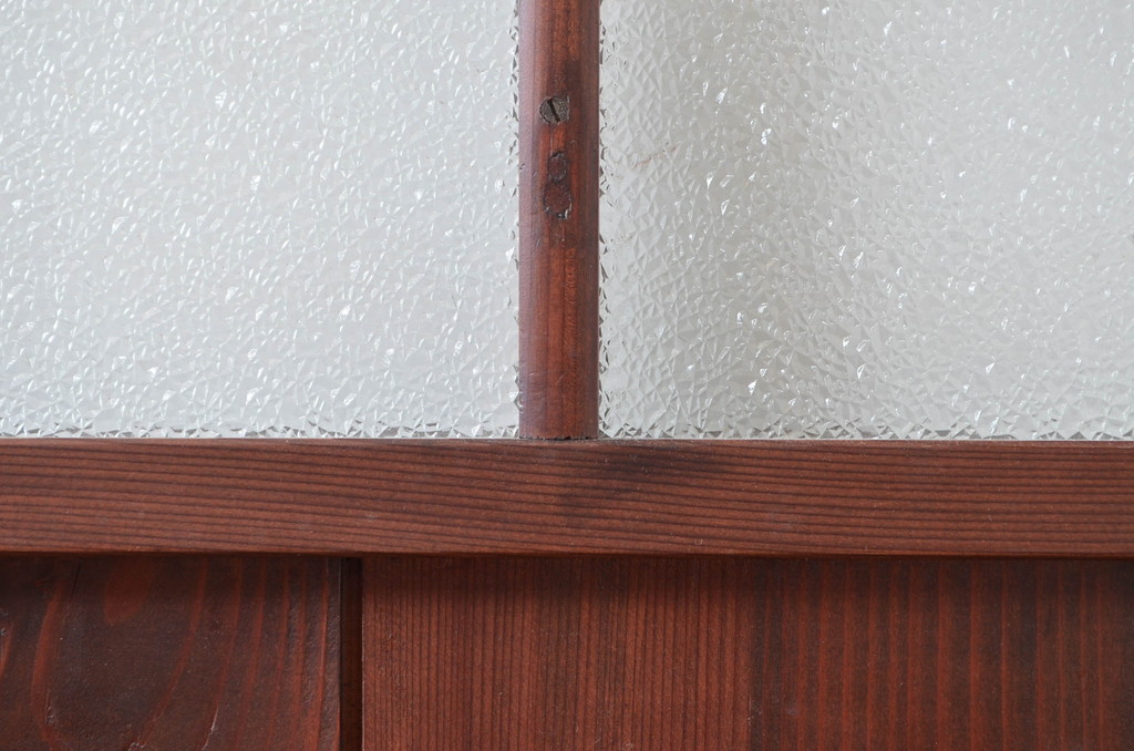 アンティーク建具　デザインが魅力的!古い数奇屋の和風引き戸1枚(ガラス戸、建具)(R-081048)