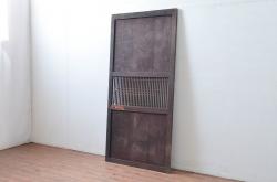 アンティーク建具　上手物!!　繊細な作りが魅力的な筬格子と凝った面取り框の欄間3枚(らんま、明り取り、明かり取り)(R-081967)