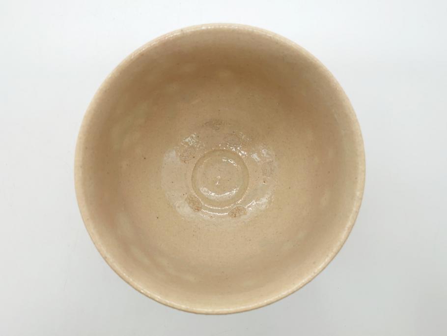 十三代　中里太郎右衛門　唐津茶碗　唐津焼　4.7寸　約14cm(共箱付き、中里逢庵、和食器、四寸七分)(R-062571)