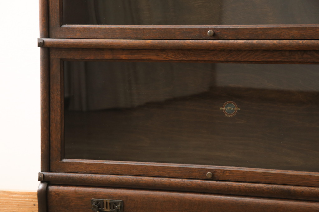 イギリスアンティーク　オーク材　Globe Wernicke(グローブ ウェルニッケ)　クラシカルなスタッキングブックケース(本箱、収納棚、戸棚、飾り棚)(R-057568)