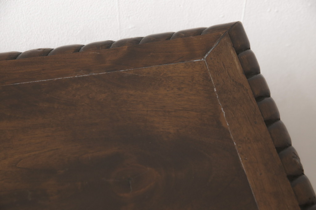 フランスアンティーク　ウォールナット材　17〜18世紀　産業革命前の希少な一品　バロック様式のダイニングテーブル(机、在宅ワーク、在宅用ワークデスク)(R-055597)