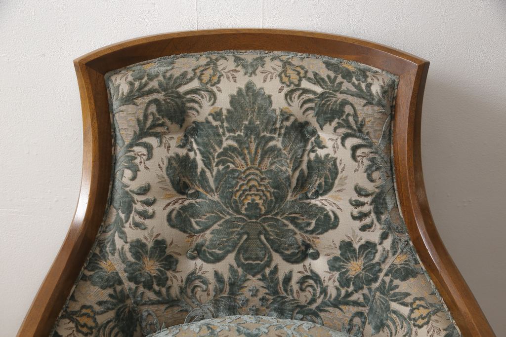 中古　DREXEL HERITAGE(ドレクセルヘリテイジ)　Upholstery(アップホルスタリー)　ローバックチェア(アームチェア、1人掛けソファ)(定価約45万円)(R-051778)
