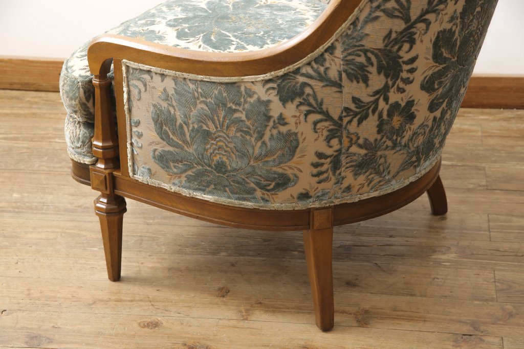 中古　DREXEL HERITAGE(ドレクセルヘリテイジ)　Upholstery(アップホルスタリー)　ローバックチェア(アームチェア、1人掛けソファ)(定価約45万円)(R-051778)