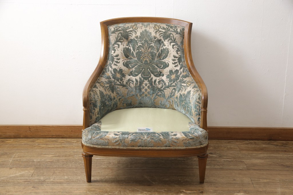 中古　DREXEL HERITAGE(ドレクセルヘリテイジ)　Upholstery(アップホルスタリー)　ローバックチェア(アームチェア、1人掛けソファ)(定価約45万円)(R-051778)