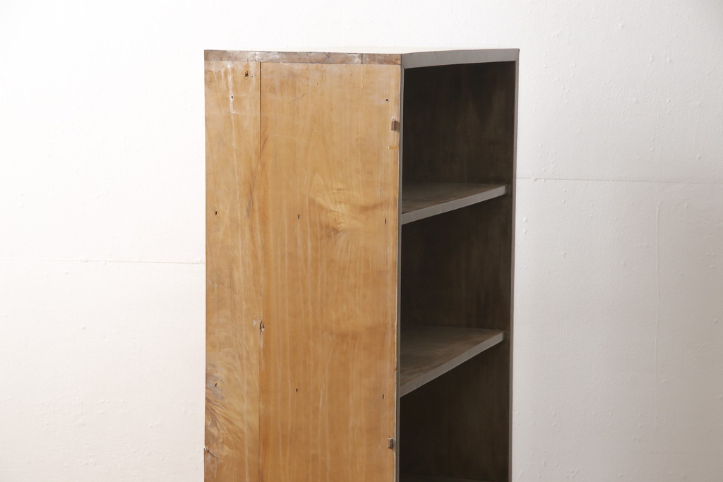 和製アンティーク　シンプルで取り入れやすい本棚(飾り棚、収納棚、キャビネット、ディスプレイラック)(R-057757)